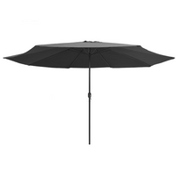 Outdoor Parasol with Metal Pole 390 cm Anthracite - Protect Yourself from the Sun