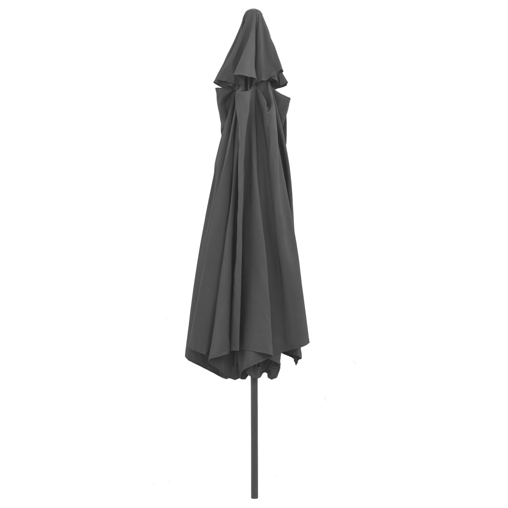 Outdoor Parasol with Metal Pole 390 cm Anthracite - Protect Yourself from the Sun