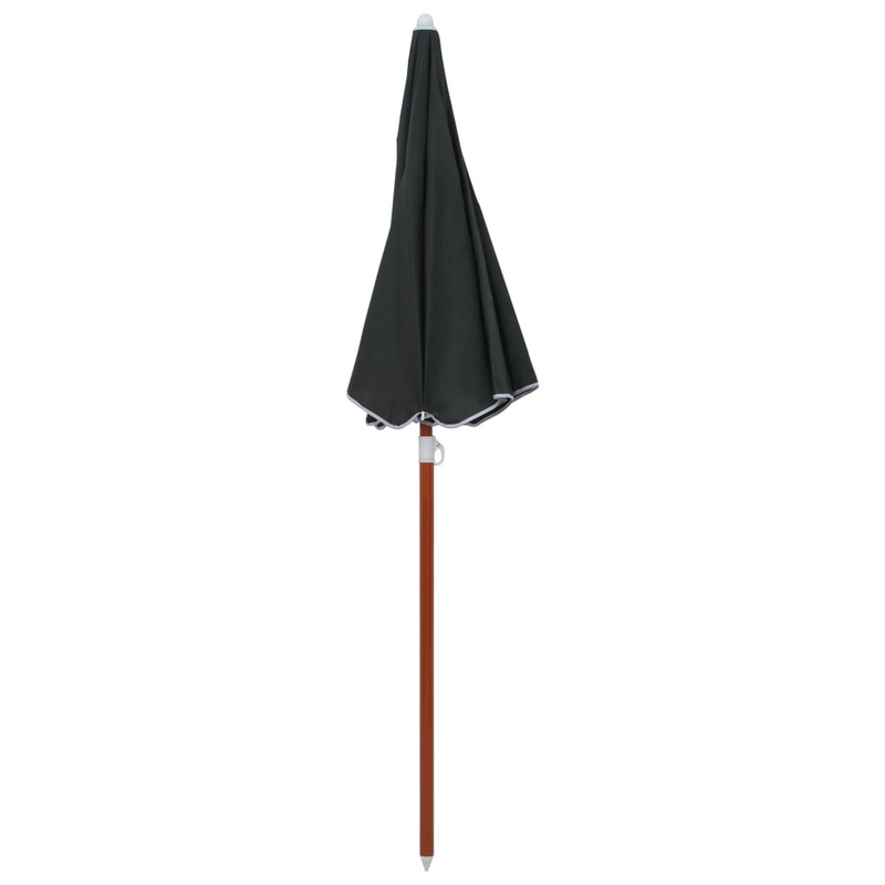 Parasol with Steel Pole 180 cm Anthracite - UV Protective and Water-Resistant