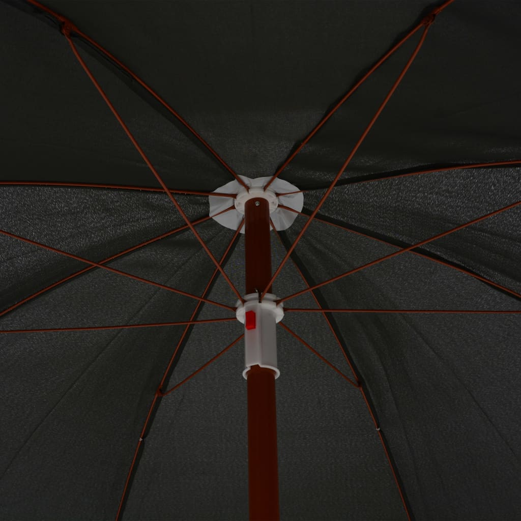 Parasol with Steel Pole 180 cm Anthracite - UV Protective and Water-Resistant