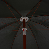 Parasol with Steel Pole 180 cm Anthracite - UV Protective and Water-Resistant