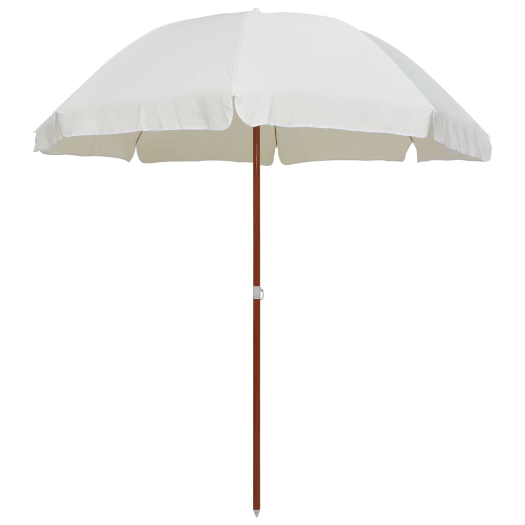 Parasol with Steel Pole 240 cm Sand - Sun Protection and Shade