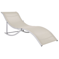 Folding Sun Loungers 2 pcs Cream Textilene - Comfort and Style for Outdoor Relaxation