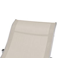 Folding Sun Loungers 2 pcs Cream Textilene - Comfort and Style for Outdoor Relaxation