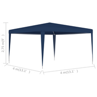 vidaXL Party Tent 4x4 m Blue - Outdoor Canopy for Unforgettable Outdoor Celebrations