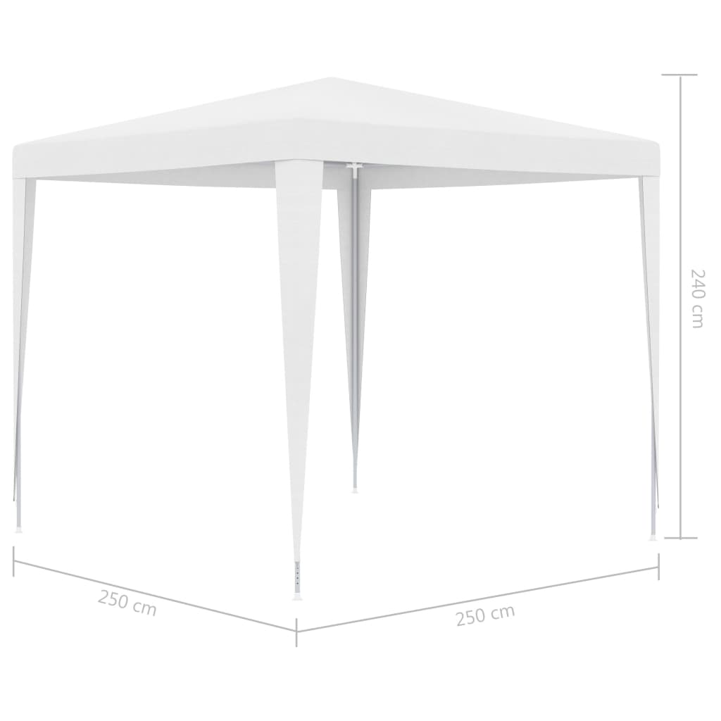 Party Tent 2.5x2.5 m White - Outdoor Canopy for Memorable Events