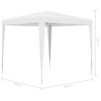 Party Tent 2.5x2.5 m White - Outdoor Canopy for Memorable Events