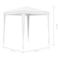 Party Tent 2x2 m White - Outdoor Canopy for Entertaining