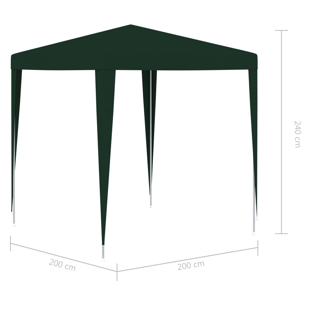 vidaXL Professional Party Tent 2x2 m Green - Outdoor Canopy for Entertaining