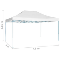 Foldable Party Tent 3x4.5m White - Spacious and Weatherproof