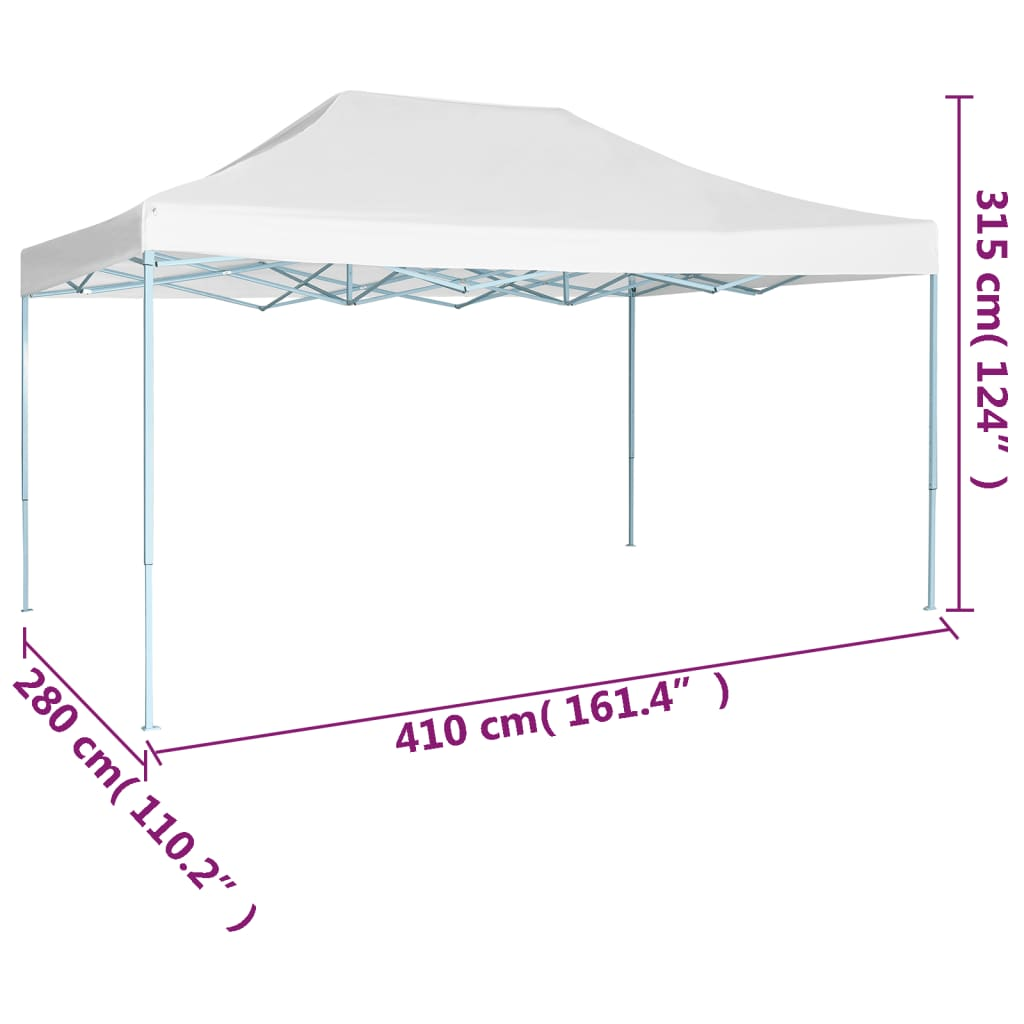 vidaXL Professional Folding Party Tent 3x4 m Steel White - Perfect for Outdoor Events