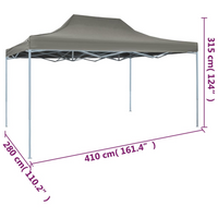 vidaXL Professional Folding Party Tent 3x4 m Steel Anthracite - Outdoor Canopy for Events and Gatherings