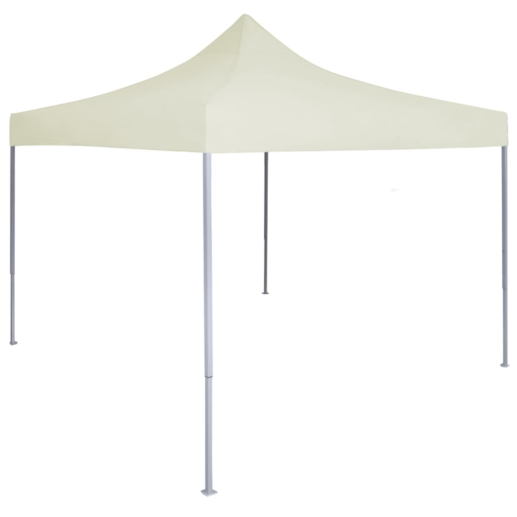 vidaXL Professional Folding Party Tent 2x2 m Steel Cream - Outdoor Event Canopy with UV and Water-Resistant Roof