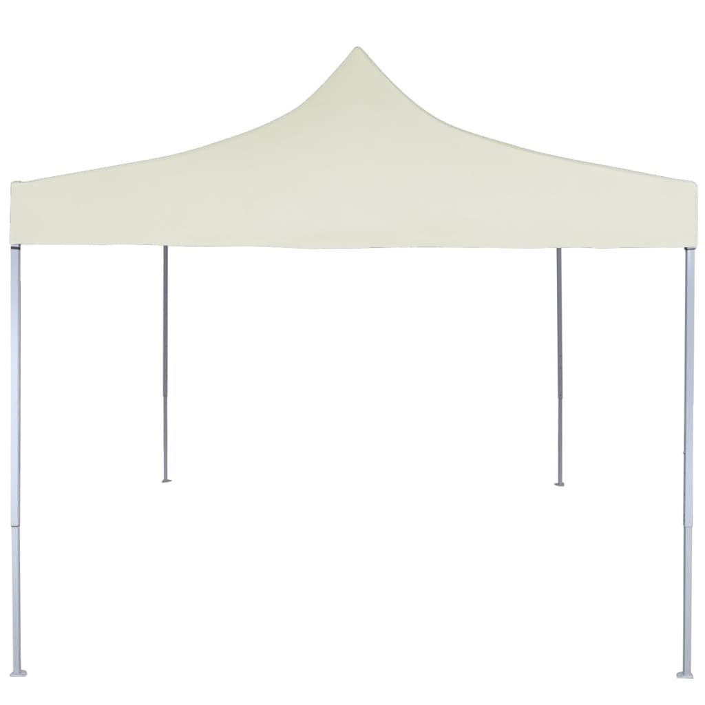 vidaXL Professional Folding Party Tent 2x2 m Steel Cream - Outdoor Event Canopy with UV and Water-Resistant Roof