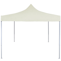 vidaXL Professional Folding Party Tent 2x2 m Steel Cream - Outdoor Event Canopy with UV and Water-Resistant Roof