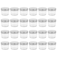 vidaXL Glass Jam Jars with Silver Lids - Store Your Preserves in Style