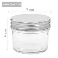 vidaXL Glass Jam Jars with Silver Lids - Store Your Preserves in Style