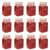 vidaXL Glass Jam Jars with Lock - Set of 12, 260 ml