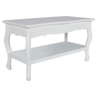 Coffee Table 2 Tiers MDF White - Stylish and Functional