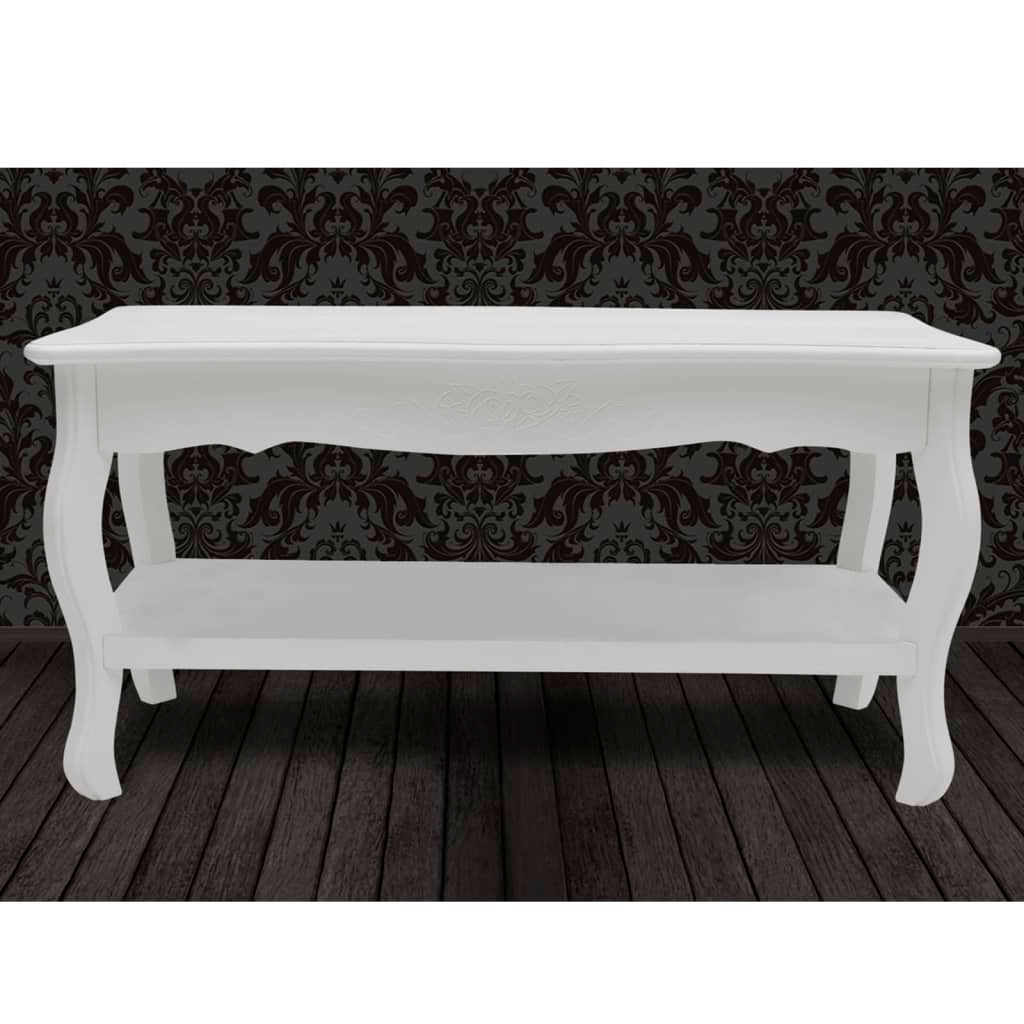 Coffee Table 2 Tiers MDF White - Stylish and Functional