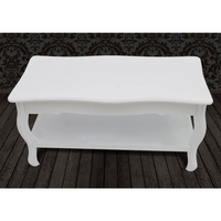 Coffee Table 2 Tiers MDF White - Stylish and Functional