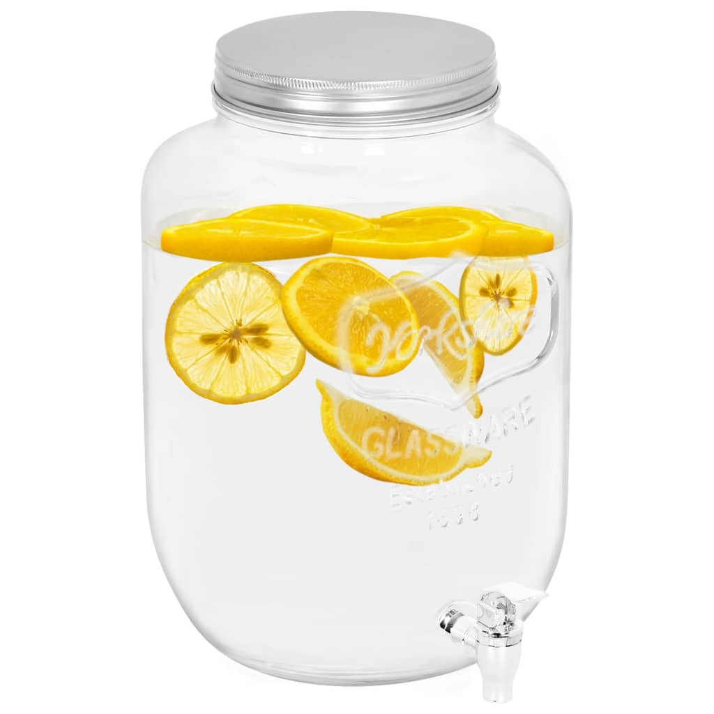 vidaXL Beverage Dispensers 2 pcs 8050 ml Glass - Perfect for Homemade Cocktails and Refreshing Lemonade