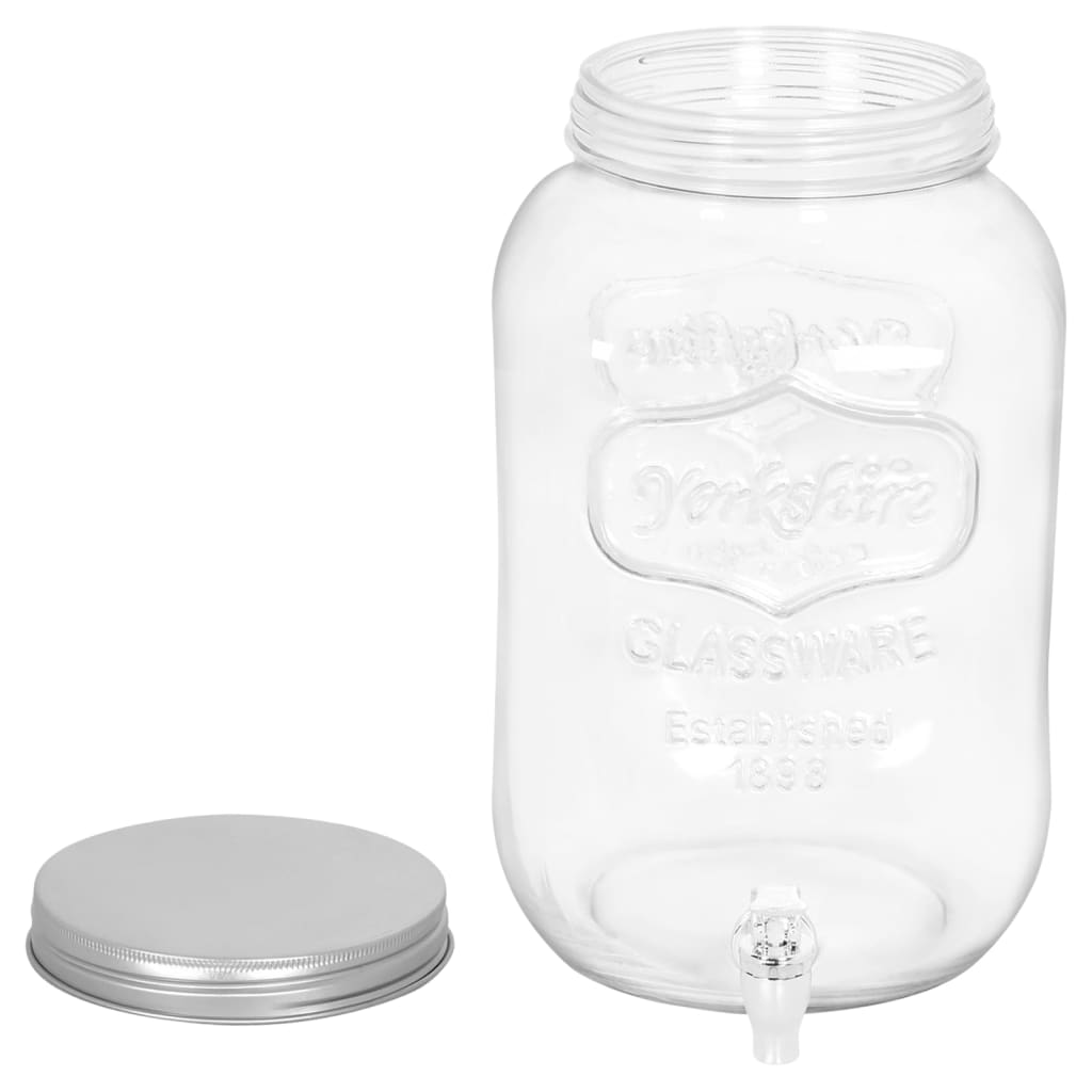 vidaXL Beverage Dispensers 2 pcs 8050 ml Glass - Perfect for Homemade Cocktails and Refreshing Lemonade