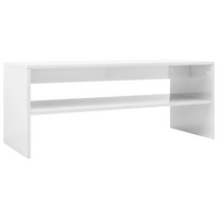 Coffee Table High Gloss White 100x40x40 cm - Stylish & Durable