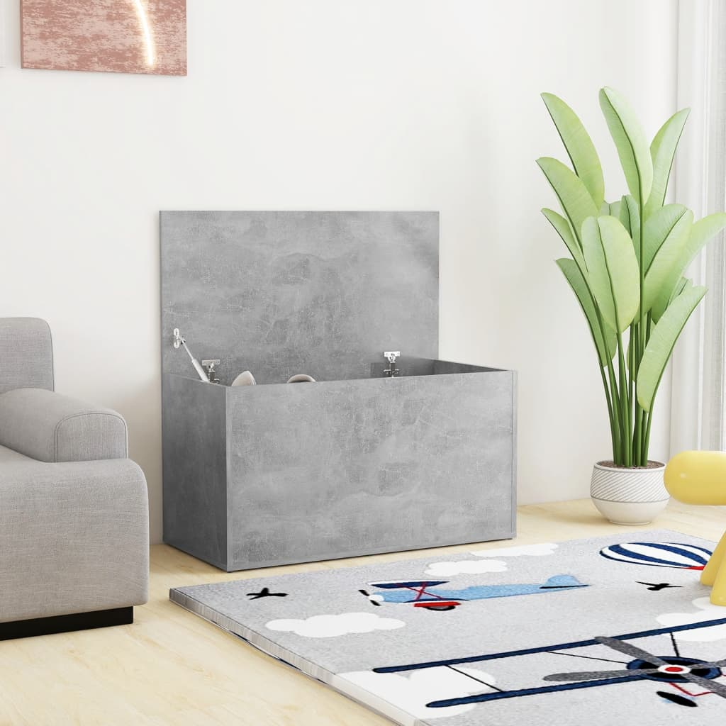 Storage Chest Concrete Grey 84x42x46 cm Engineered Wood - Organize and Style Your Living Space