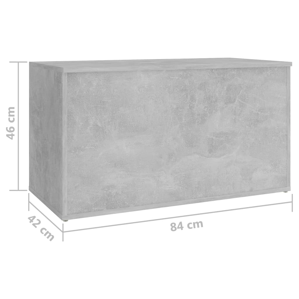 Storage Chest Concrete Grey 84x42x46 cm Engineered Wood - Organize and Style Your Living Space