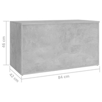 Storage Chest Concrete Grey 84x42x46 cm Engineered Wood - Organize and Style Your Living Space