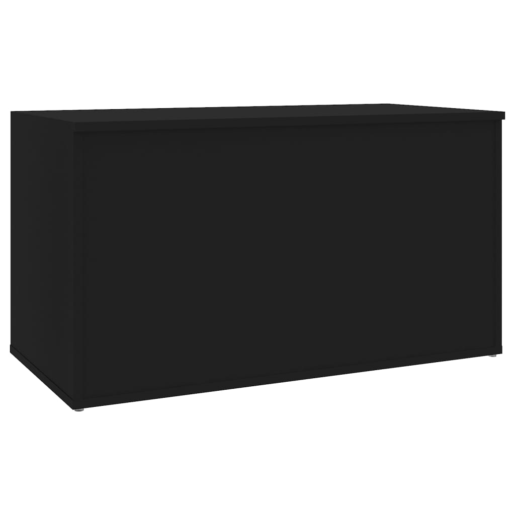 Storage Chest Black 84x42x46 cm Engineered Wood