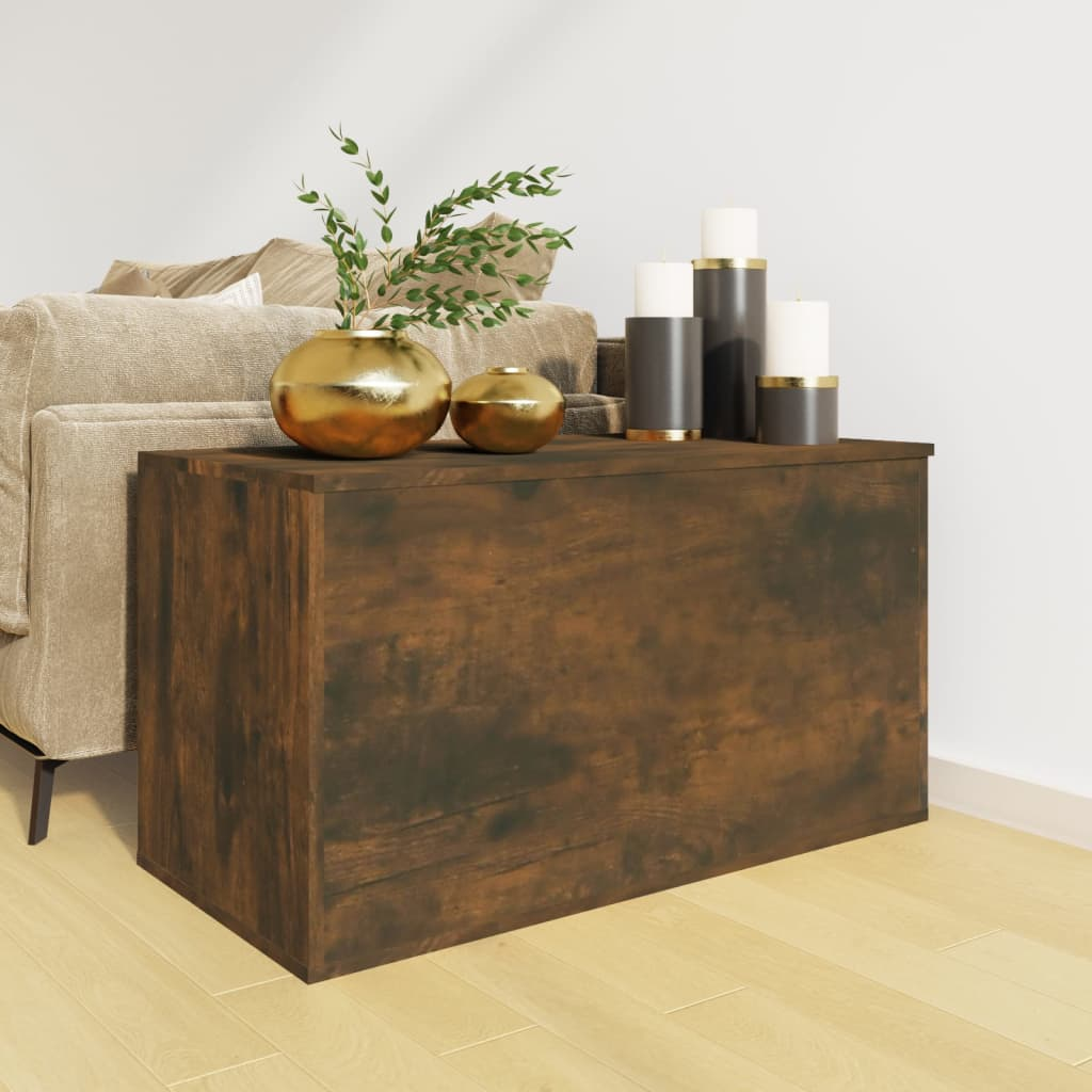 Storage Chest Smoked Oak 84x42x46 cm - Ample Storage Space, Multifunctional Use | Engineered Wood