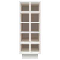 Wine Cabinet White - Solid Wood Pine - 23x34x61 cm - Ample Storage Space - Sturdy Frame