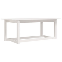 Coffee Table White 110x55x45 cm Solid Wood Pine - Stylish and Functional