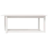 Coffee Table White 110x55x45 cm Solid Wood Pine - Stylish and Functional