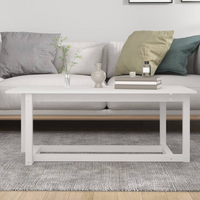 Coffee Table White 110x55x45 cm Solid Wood Pine - Stylish and Functional