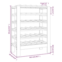 Wine Rack 61.5x30x82 cm Solid Wood Pine - Store and Display Your Wine in Style