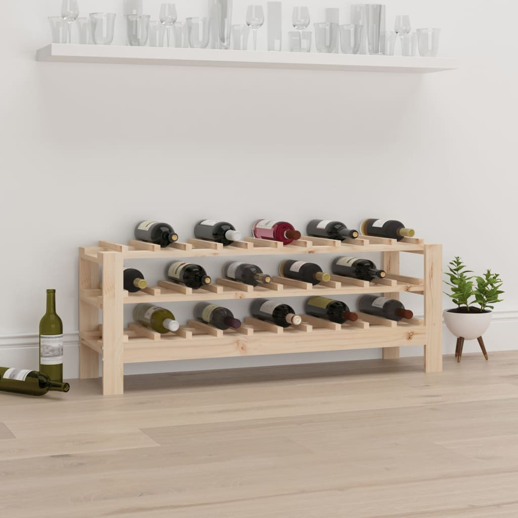 Wine Rack - Solid Wood Pine - Ample Storage Space