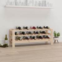 Wine Rack - Solid Wood Pine - Ample Storage Space