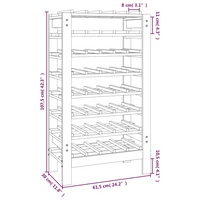 Wine Rack 61.5x30x107.5 cm Solid Wood Pine - Store, Age, and Display Your Wine in Style