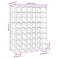 Wine Rack 70x33x94 cm - Solid Wood Pine - Ample Storage Space