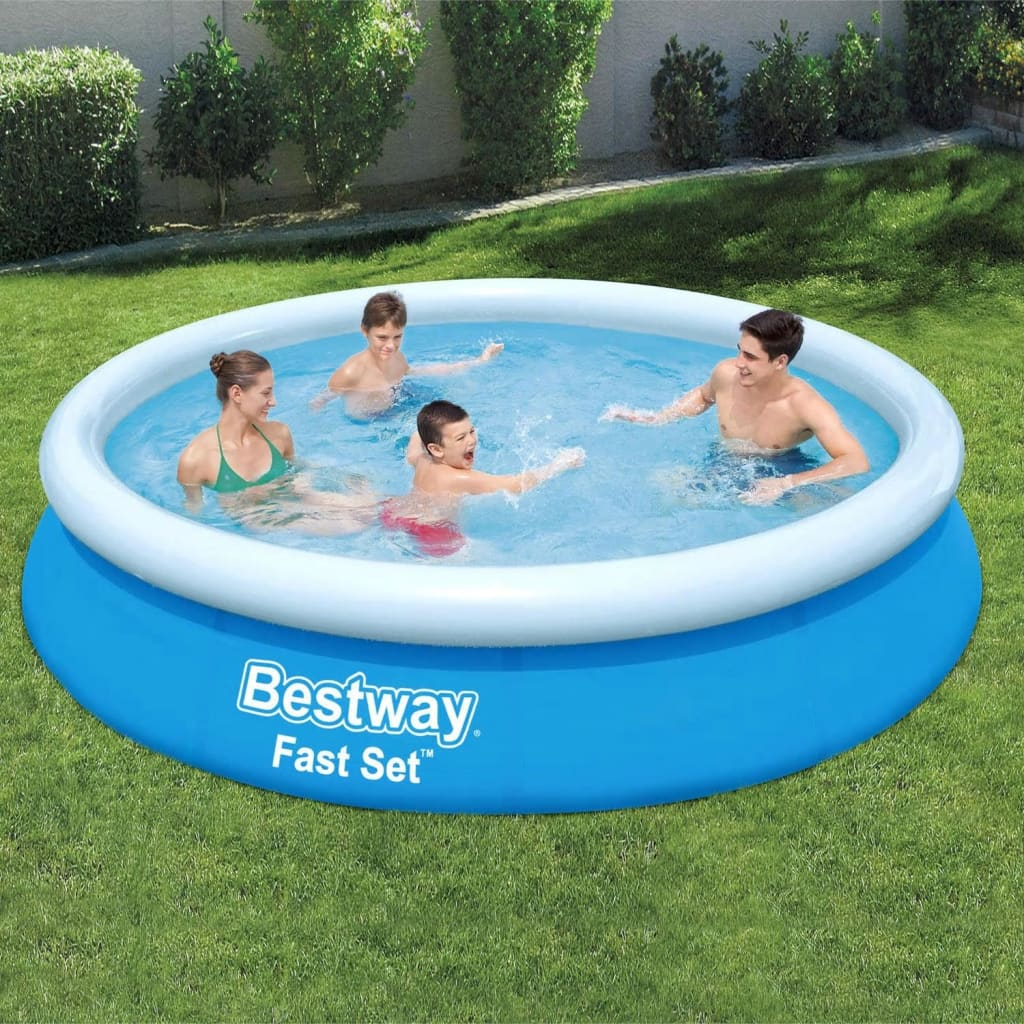 Bestway Fast Set Inflatable Swimming Pool Round 366x76 cm - Enjoy Summer Fun with Family and Friends