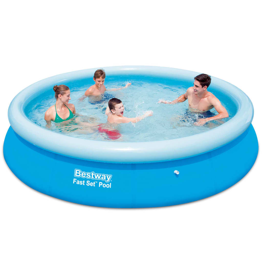 Bestway Fast Set Inflatable Swimming Pool Round 366x76 cm - Enjoy Summer Fun with Family and Friends