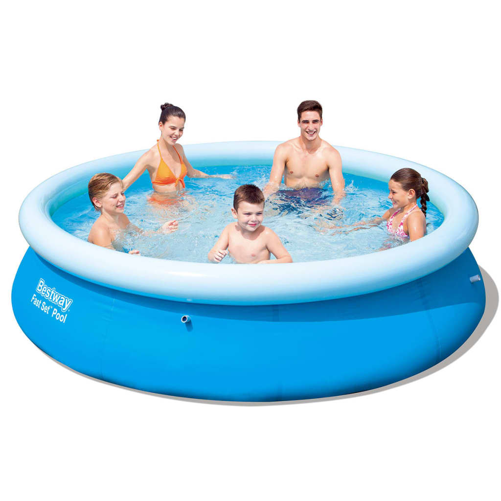 Bestway Fast Set Inflatable Swimming Pool Round 305x76 cm - Enjoy Summer Fun with Family and Friends