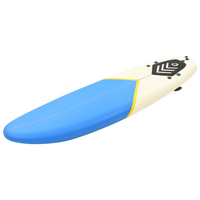 Surfboard 170 cm Blue and Cream - Beginner Board for Adults and Children