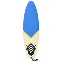 Surfboard 170 cm Blue and Cream - Beginner Board for Adults and Children