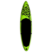 Inflatable Stand Up Paddleboard Set 305x76x15 cm Green - Ideal for Learning and Recreational Paddling