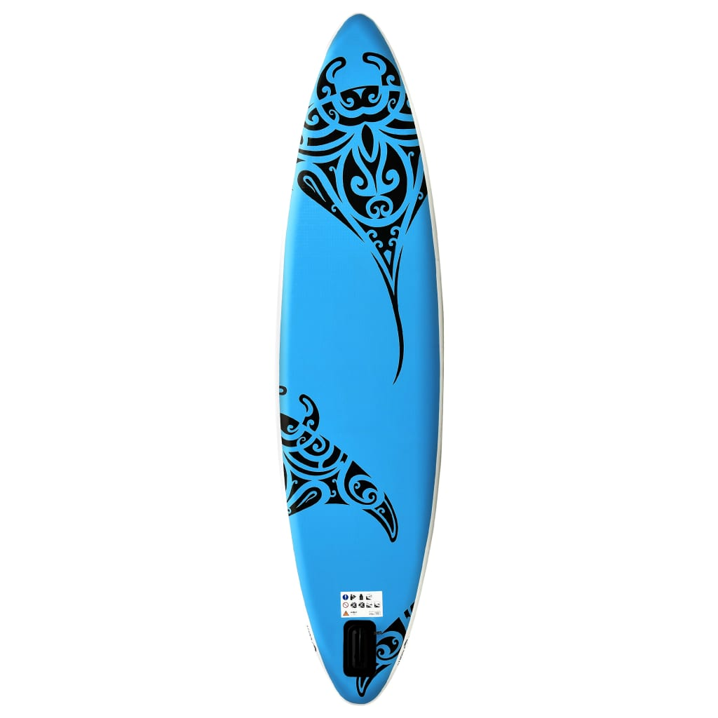 Inflatable Stand Up Paddleboard Set 305x76x15 cm Blue