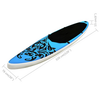 Inflatable Stand Up Paddleboard Set 320x76x15 cm Blue